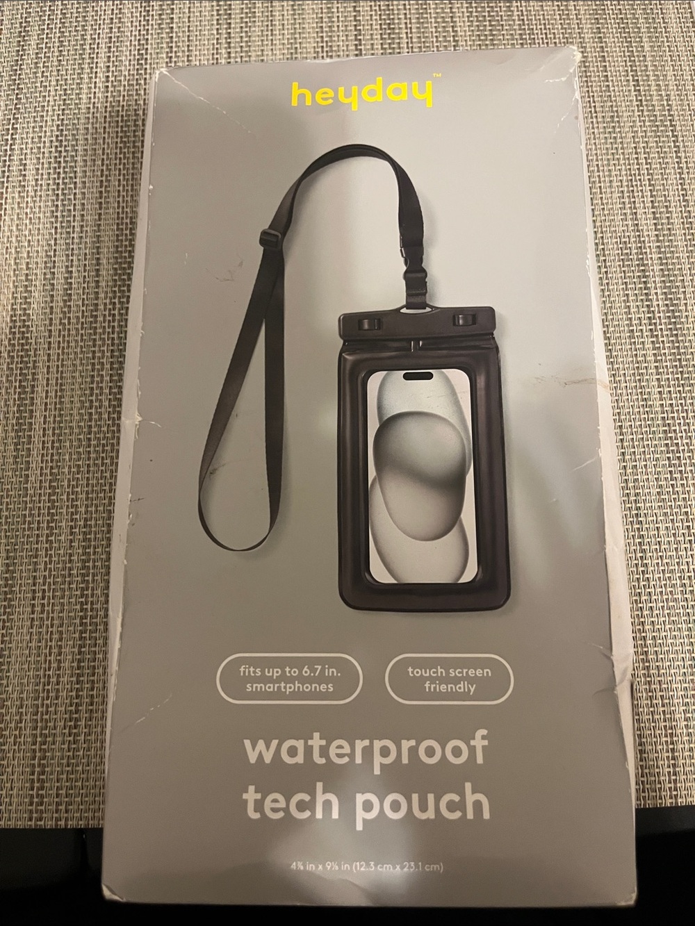 heyday Black Waterproof Tech Pouch with Strap